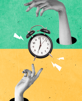 Análise de mercado e posicionamento de marca em uma colagem editorial